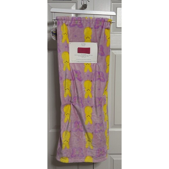Peeps Happy Easter Plush Throw Blanket 60x70 Pink Bunny Butterfly Oversized - Picture 4 of 5
